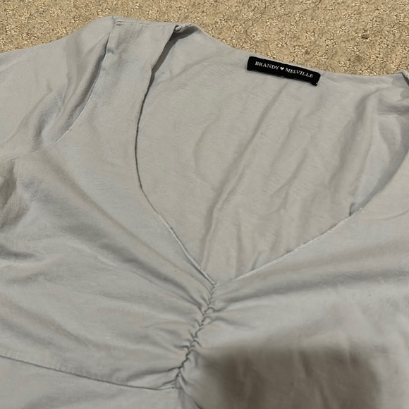 Brandy Melville Cropped Sweetheart top light blue - Picture 2 of 2